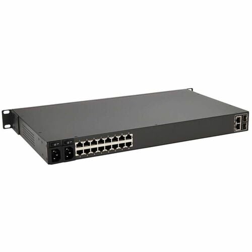 Serveur de console série 16 ports, 2 ports USB, double GBE, 16 Go de mémoire flash 1U