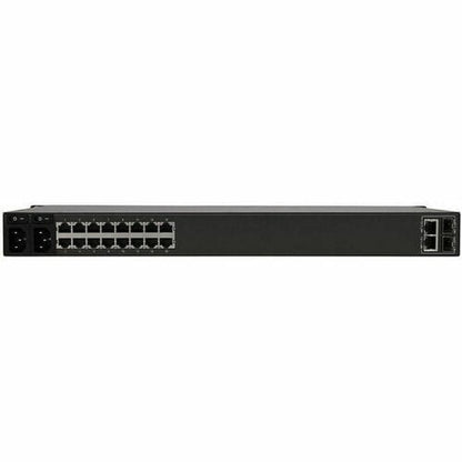 Serveur de console série 16 ports, 2 ports USB, double GBE, 16 Go de mémoire flash 1U