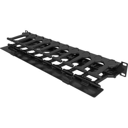 Gestor de cables horizontal Vertiv™, 1U x 4" de profundidad, un solo lado con cubierta (cantidad: 1)