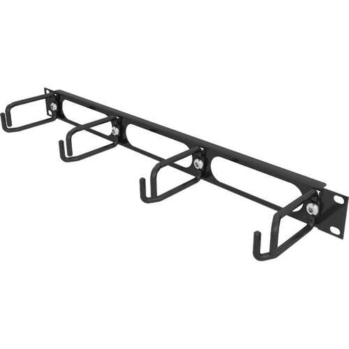 Gestor de cables horizontal Vertiv con anillas metálicas en D | 1U | - Organizador de cables - Negro