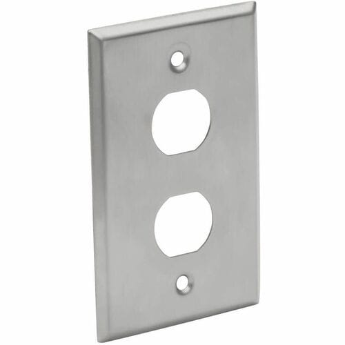 Placa de pared de mamparo RJ45 N206-FP02-IND de Tripp Lite by Eaton, 2 cortes, Industrial