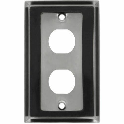 Placa de pared de mamparo RJ45 N206-FP02-IND de Tripp Lite by Eaton, 2 cortes, industrial, de metal.