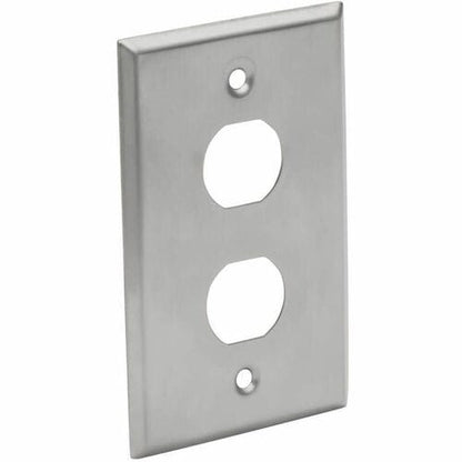 Placa de pared de mamparo RJ45 N206-FP02-IND de Tripp Lite by Eaton, 2 cortes, industrial, de metal.