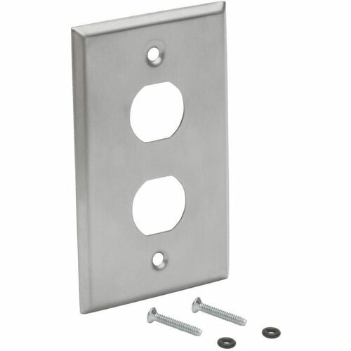 Placa de pared de mamparo RJ45 N206-FP02-IND de Tripp Lite by Eaton, 2 cortes, Industrial