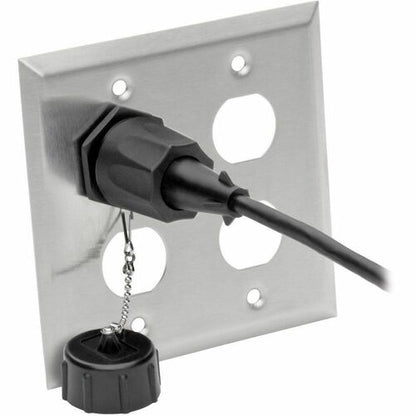 Placa de pared de mamparo RJ45 N206-FP04-IND de Tripp Lite by Eaton, 4 cortes, Industrial