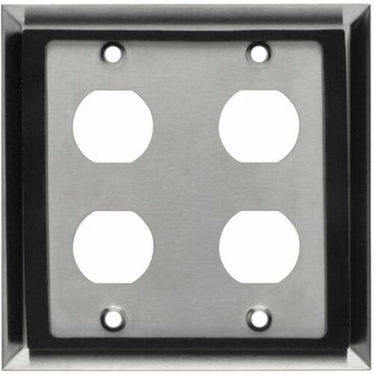 Placa de pared de mamparo RJ45 N206-FP04-IND de Tripp Lite by Eaton, 4 cortes, industrial, de metal.