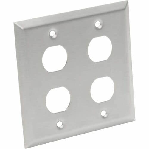 Placa de pared de mamparo RJ45 N206-FP04-IND de Tripp Lite by Eaton, 4 cortes, Industrial