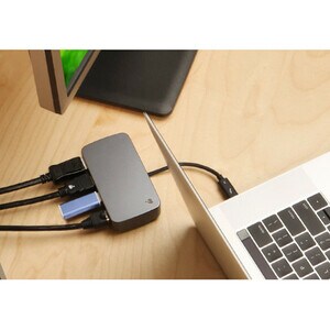Station d'accueil de voyage IOGEAR Thunderbolt 3 avec vidéo 4K - pour ordinateur portable/tablette - USB Type-C