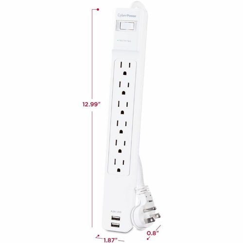 Cyber Power CyberPower CSP606U42A Professional 6 - Outlet Surge Protec