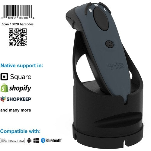Socket Mobile DuraScan® D740, lecteur de codes-barres universel, gris et station de charge -
