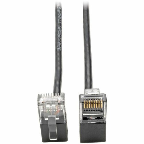 1FT BLCK CAT6 SLIM RT ANG CBL