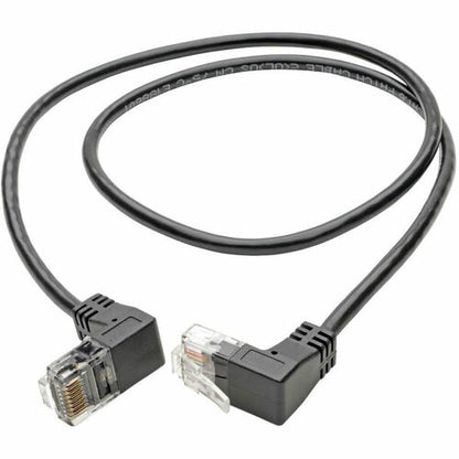 1FT BLCK CAT6 SLIM RT ANG CBL
