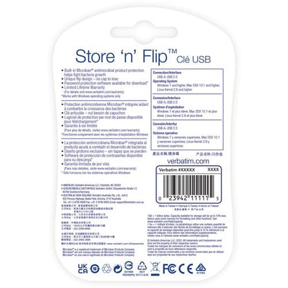 2PK 32GB STORE N FLIP USB DRIVE MULTI 4 BLUE MINT