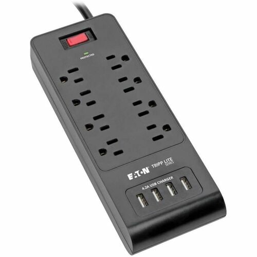 Tripp Lite Surge Protector Power Strip 8-Outlets 4 USB Ports 6ft Cord