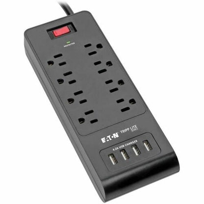 Tripp Lite Surge Protector Power Strip 8-Outlets 4 USB Ports 6ft Cord