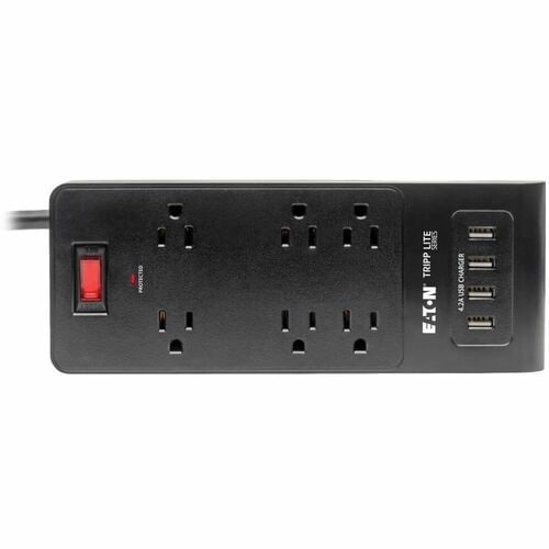 Tripp Lite Surge Protector Power Strip 6-Outlets 4 USB Ports 6ft Cord