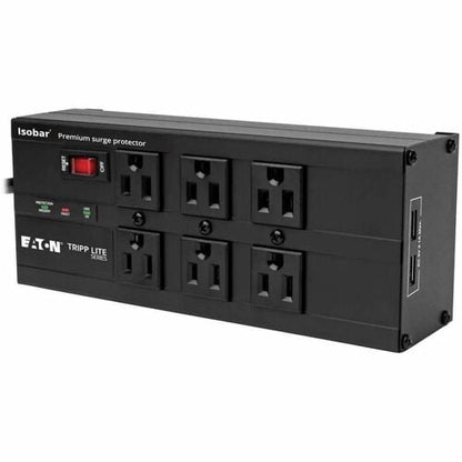 Regleta de enchufes con protector de sobretensiones Isobar de Tripp Lite, 6 tomas, 2 puertos de carga USB