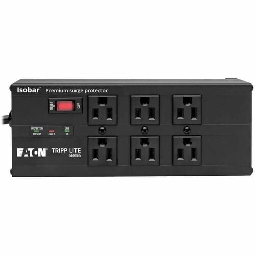 Regleta de enchufes con protector de sobretensiones Isobar de Tripp Lite, 6 tomas, 2 puertos de carga USB