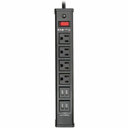 Tripp Lite Surge Protector Power Strip 4-Outlet 4 USB Charging Ports 6