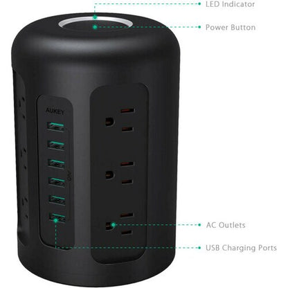Eva Groups AUKEY PowerHub XL - 12 x AC Power, 6 x USB - 120 V AC, 230