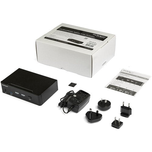 CONMUTADOR KVM DE 2 PUERTOS CON PANTALLA 4K 60HZ CONCENTRADOR USB 3.0 TAA COMP