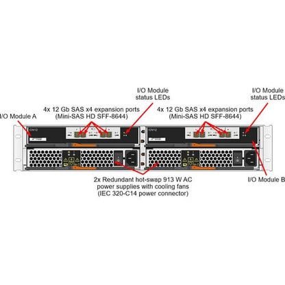 Baie Flash hybride Lenovo ThinkSystem DE2000H 10GBASE-T SFF - 24 disques durs pris en charge