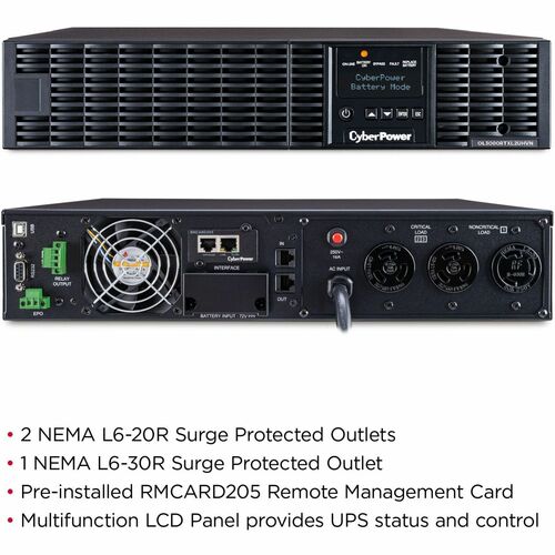 Cyber Power CyberPower UPS Systems OL3000RTXL2UHVN Smart App Online -
