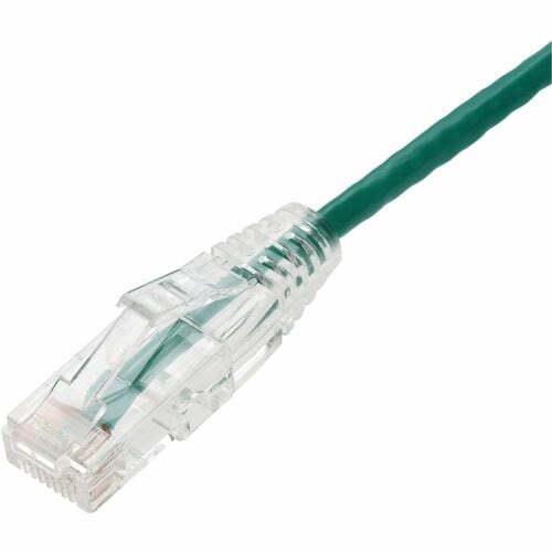AddOn 5ft Green CAT 6 Slim PVC Ethernet Cable Snagless Clear