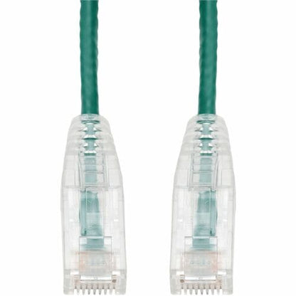 Câble Ethernet AddOn CAT 6 fin en PVC vert, 90 cm, anti-accroc, transparent