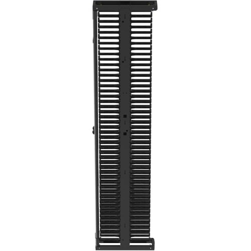 Organizador de cables de doble cara Panduit - Organizador de cables vertical - Negro - Altura de rack 45U - Acero, A
