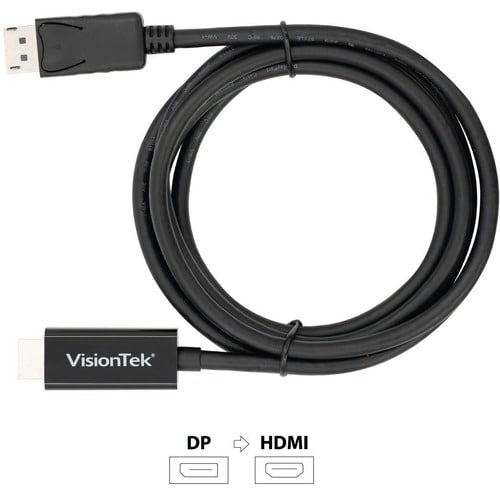 Cable activo DisplayPort a HDMI de 2 m VisionTek (macho a macho)
