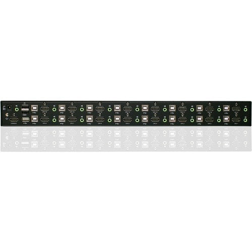 COMMUTATEUR KVMP HDMI 16 PORTS USB AVEC 16 CÂBLES USB ENSEMBLE KVM TAA