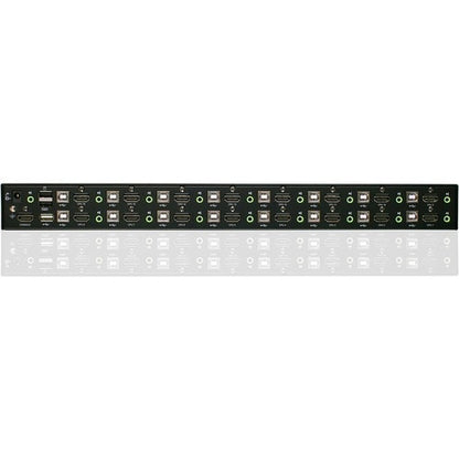 COMMUTATEUR KVMP HDMI 16 PORTS USB AVEC 16 CÂBLES USB ENSEMBLE KVM TAA