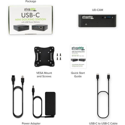 Station d'accueil USB C Plugable avec charge 85 W compatible avec