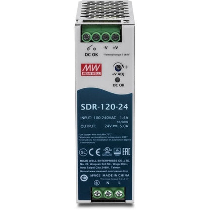 TRENDnet 120 W, 24 V, 5 A CA vers CC DIN