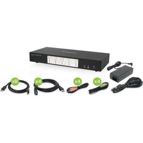 KVM 4 PORTS 4K DOUBLE DISPLAYPORT