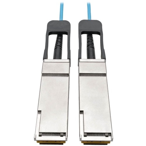 Tripp Lite series QSFP+ to QSFP+ Active Optical Cable - 40Gb, AOC, M/M, Aqua, 10