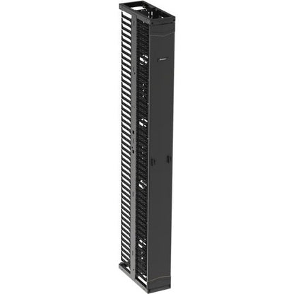 Organizador de cables de doble cara Panduit - Organizador de cables vertical - Negro - Altura de rack 45U - Acryloni