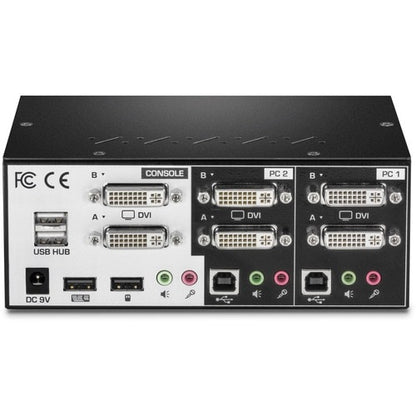 CONMUTADOR KVM DVI DE 2 PUERTOS CON DOBLE MONITOR