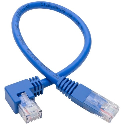 Tripp Lite by Eaton Right-Angle Cat6 UTP Patch Cable (RJ45) - 1 ft.