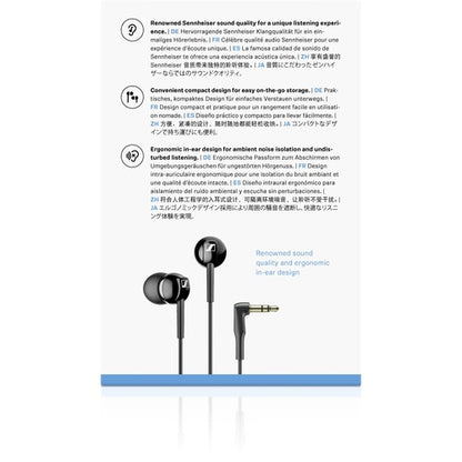 Sennheiser CX 100 Noir - Stéréo - Mini-casque (3,5 mm) - Filaire - 28 ohms