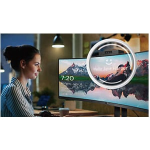 Philips Brilliance 499P9H 49\" Class Webcam Dual Quad HD (DQHD) Curved