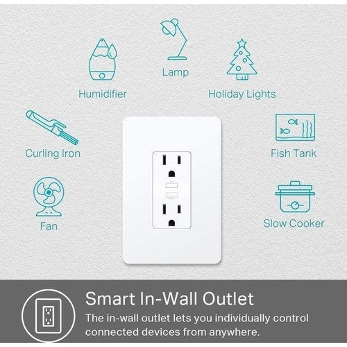 Toma de corriente inteligente Wi-Fi Kasa: requiere cable neutro y Wi-Fi de 2,4 GHz