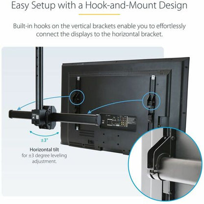 StarTech.com Dual TV Ceiling Mount, Back-to