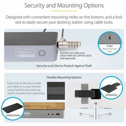 Station d'accueil USB-C et USB-A StarTech.com