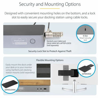 Station d'accueil USB-C et USB-A StarTech.com