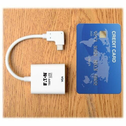 Tripp Lite by Eaton U444-06N-VGA-RA Right-Angle USB-C to VGA Adapter, M/F, White - 6\" (15