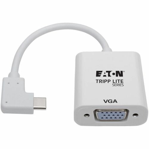 Tripp Lite by Eaton U444-06N-VGA-RA Right-Angle USB-C to VGA Adapter, M/F, White - 6\" (15