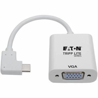 Tripp Lite by Eaton U444-06N-VGA-RA Right-Angle USB-C to VGA Adapter, M/F, White - 6\" (15