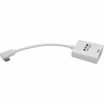 Tripp Lite by Eaton U444-06N-VGA-RA Right-Angle USB-C to VGA Adapter, M/F, White - 6\" (15